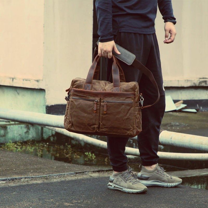 Cartables Pour Hommes Toile Cirée
