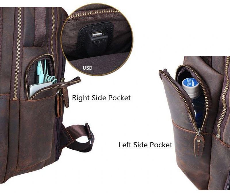 Chaise Sac À Dos Cuir Pour Ordinateur Portable 17 Pouces
