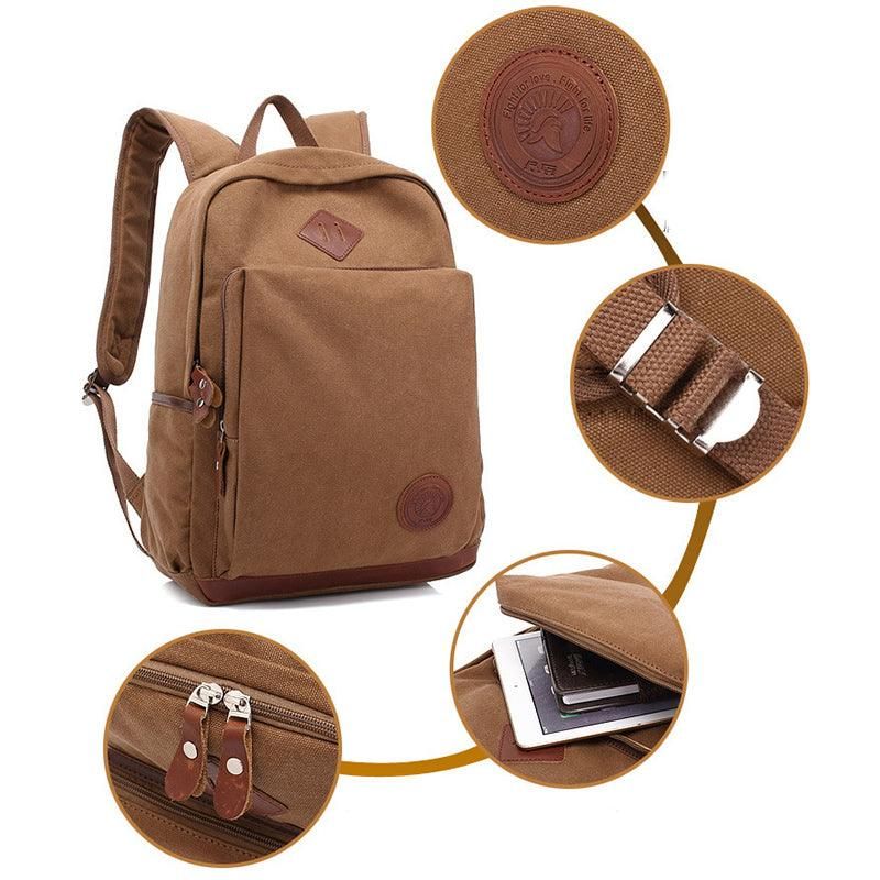 École Sac À Dos Toile Vintage