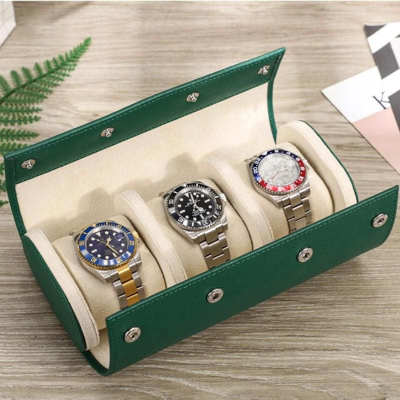 Étui À Montre Cuir Tendance Pour 3 Montres
