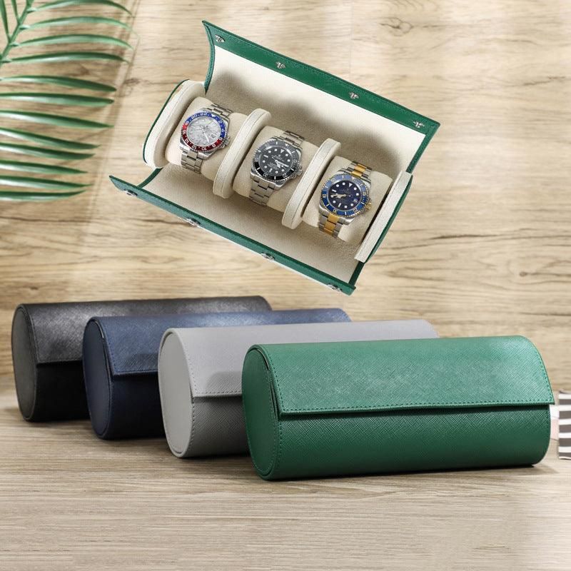 Étui À Montre Cuir Tendance Pour 3 Montres