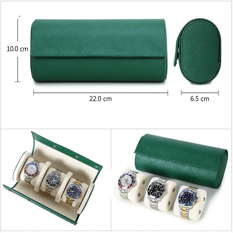 Étui À Montre Cuir Tendance Pour 3 Montres