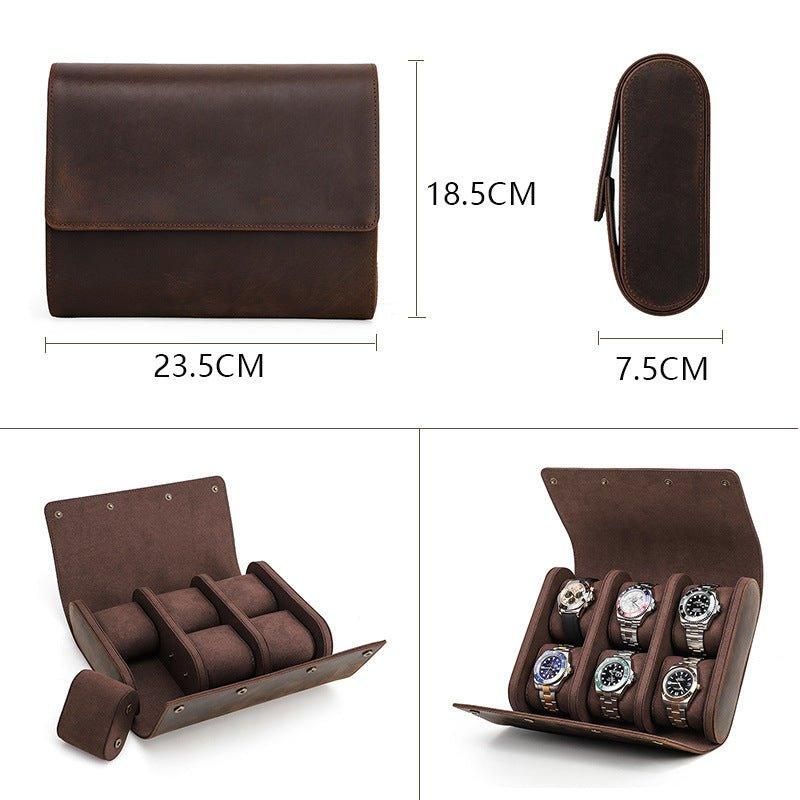 Étui À Montres Cuir Pour 6