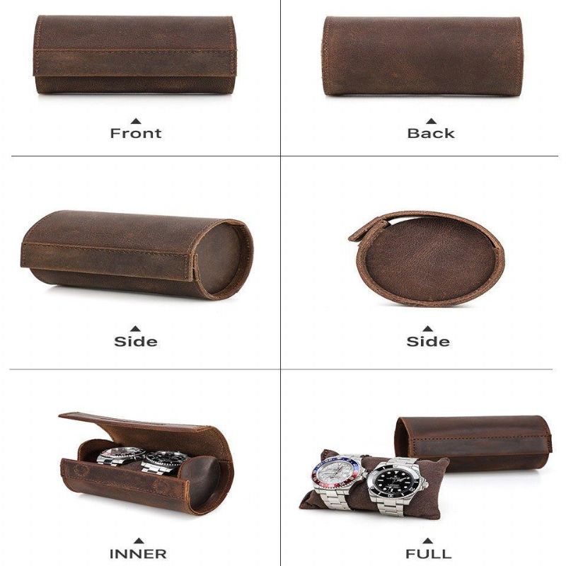 Étui À Roulettes Cuir Tendance Pour 2 Montres
