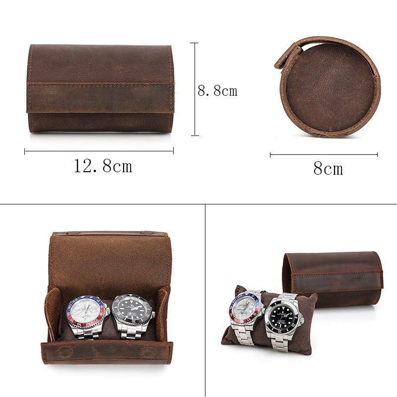 Étui À Roulettes Cuir Tendance Pour 2 Montres