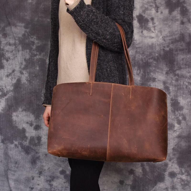 Grand Fourre-tout Cuir Avec Poche Intérieure