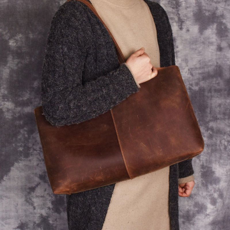 Grand Fourre-tout Cuir Avec Poche Intérieure