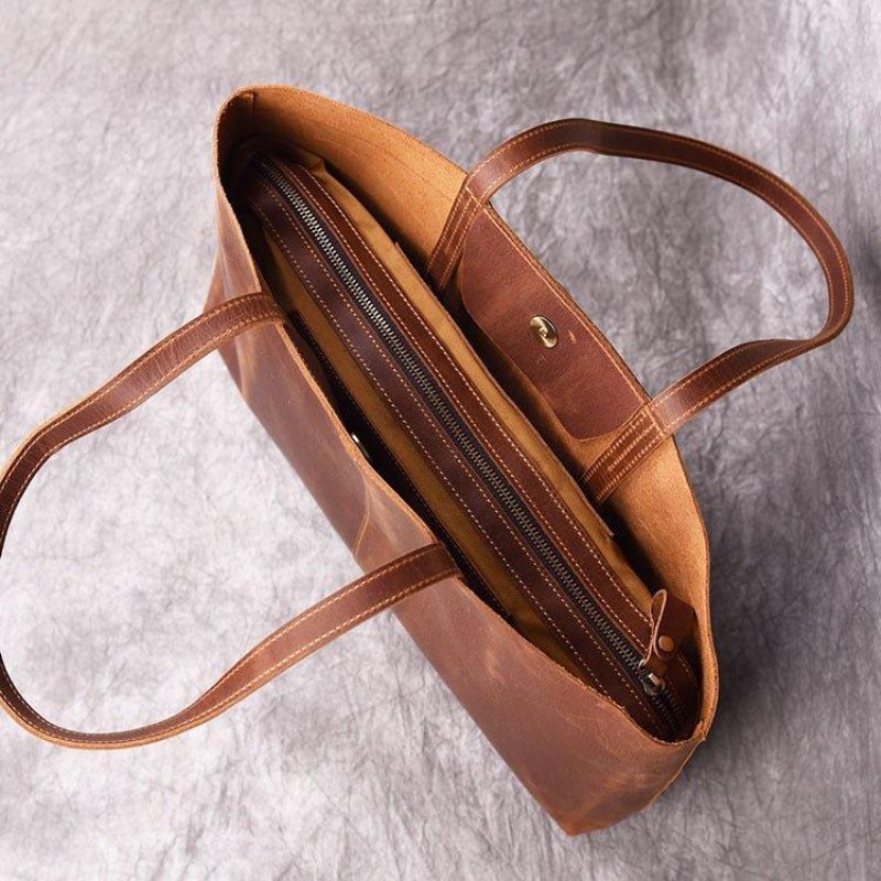 Grand Fourre-tout Cuir Avec Poche Intérieure