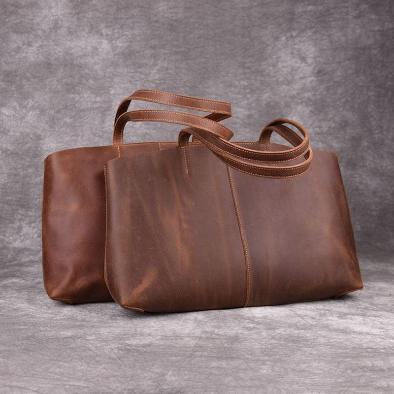 Grand Fourre-tout Cuir Avec Poche Intérieure