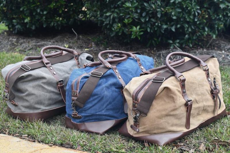 Grand Fourre-tout Nuit Toile Cuir 22 Pouces