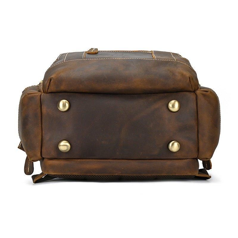 Grand Sac À Dos Cuir Vintage Pour Hommes Le Voyage