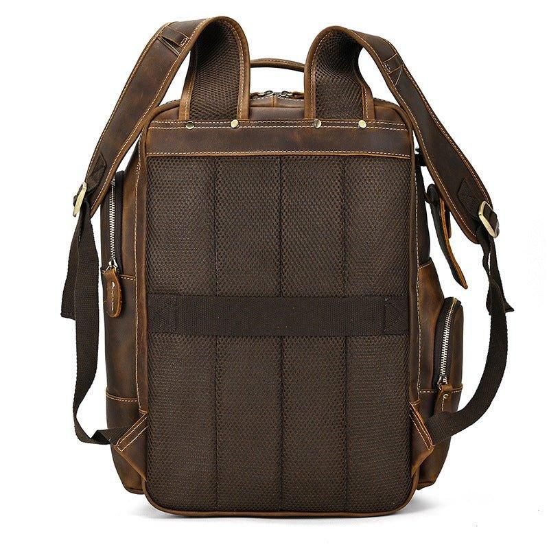 Grand Sac À Dos Cuir Vintage Pour Hommes Le Voyage