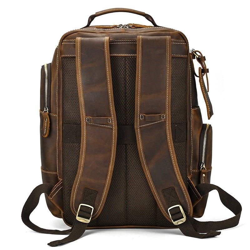 Grand Sac À Dos Cuir Vintage Pour Hommes Le Voyage