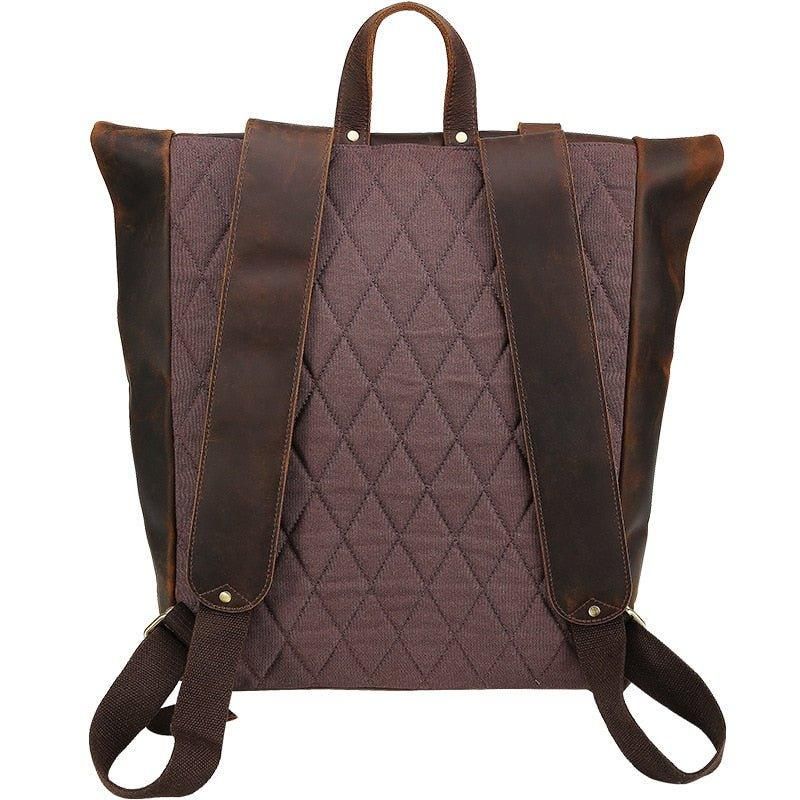 Grand Sac À Dos Roulettes Cuir Pour Ordinateur Portable 17 Pouces