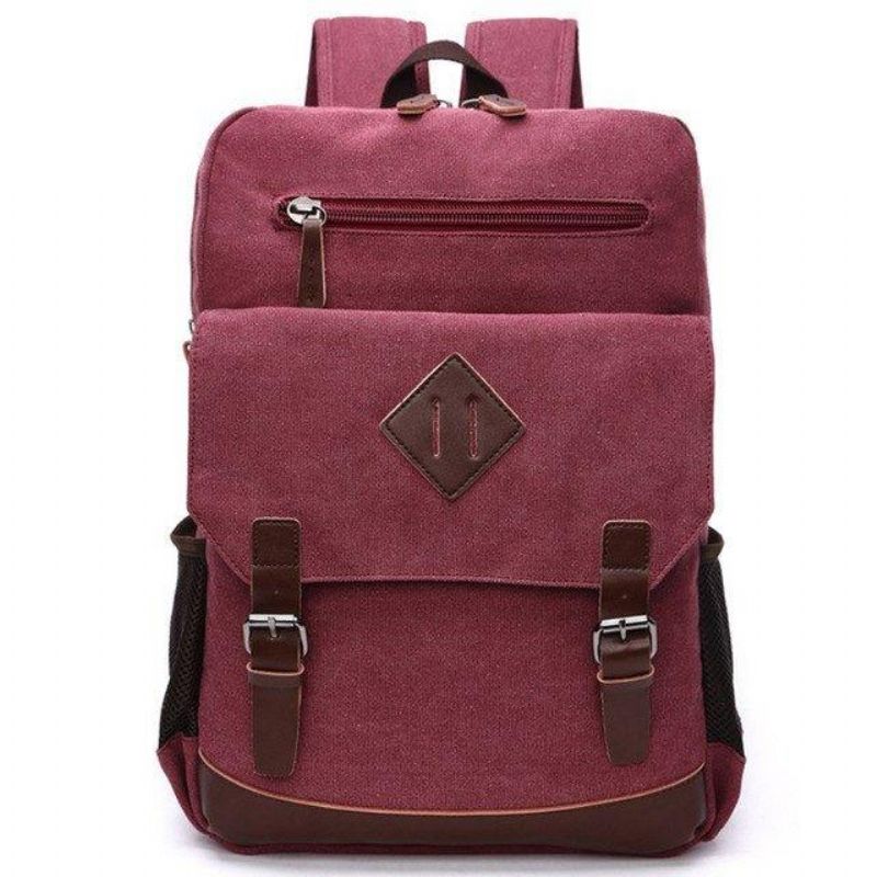 Grand Sac À Dos Toile Vintage Pour Ordinateur Portable