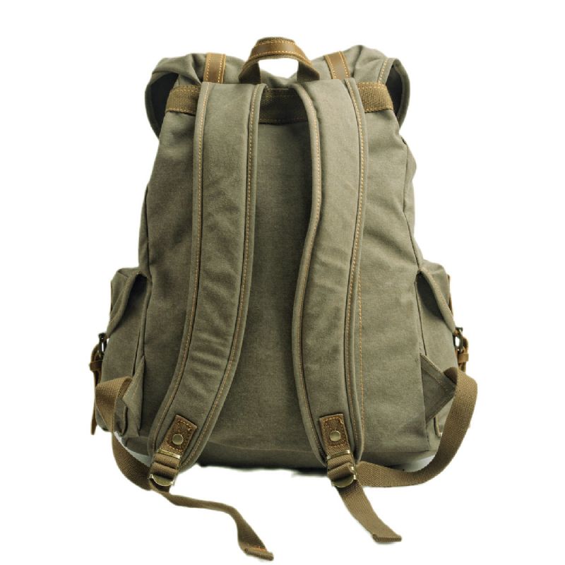 Grand Sac À Dos Toile Vintage Voyage Pour Hommes