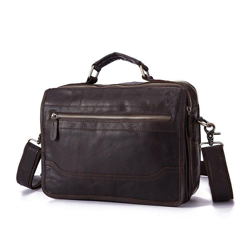 Grand Sac Messager Vintage Cuir Véritable