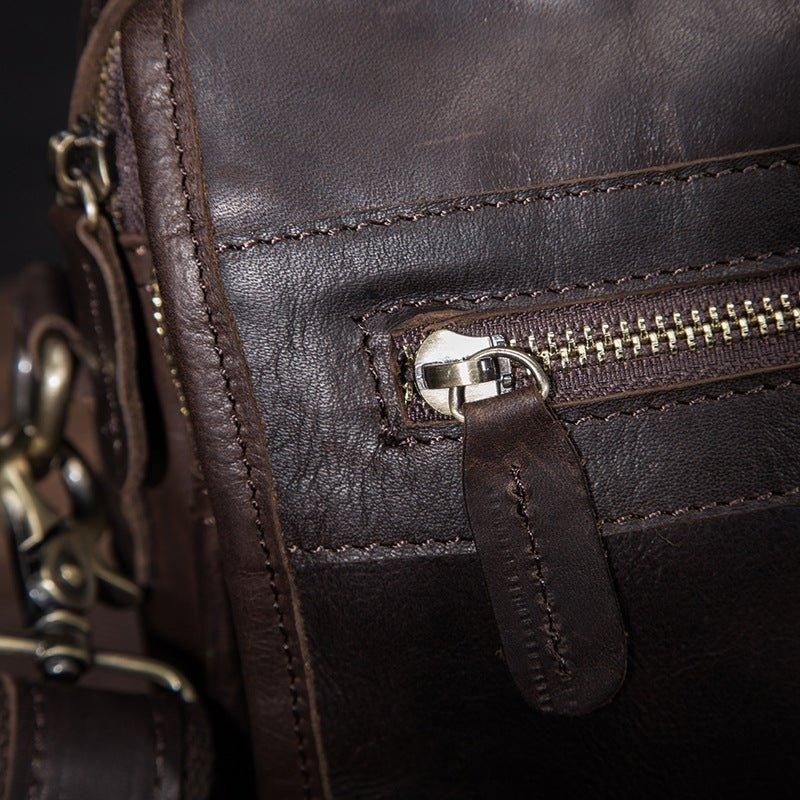 Grand Sac Messager Vintage Cuir Véritable
