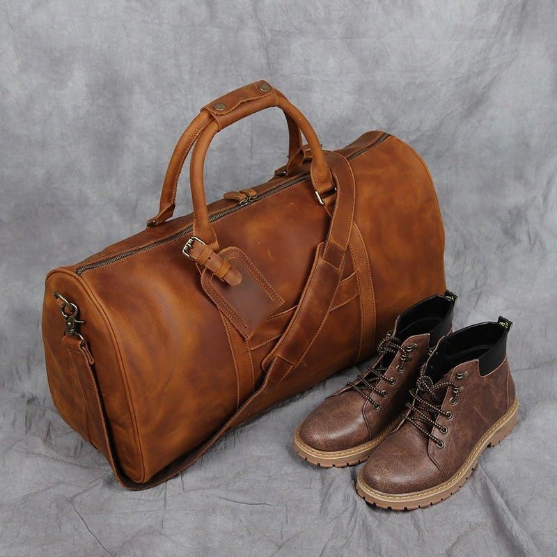 Grand Sac Sport Cuir Avec Pochette Trolley