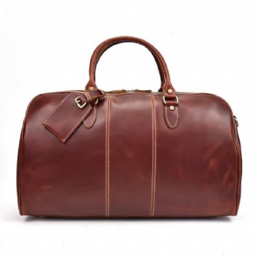 Grand Sac Sport Cuir Vintage Pour Hommes Multicolore