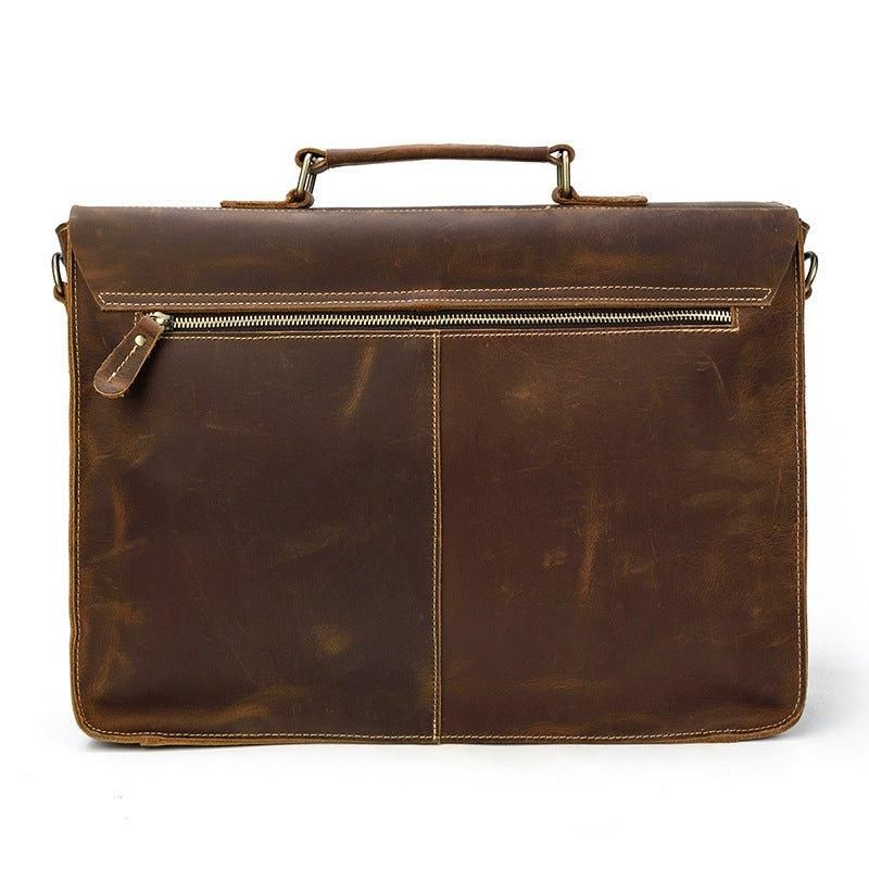 Mallette Cuir Pour Homme Grand Ordinateur Portable 15.6 Pouces