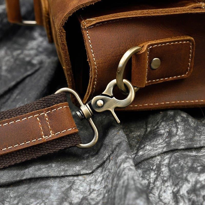 Mallette Cuir Pour Homme Grand Ordinateur Portable 15.6 Pouces