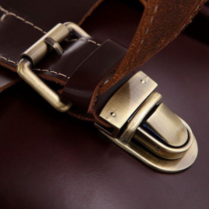 Mallette Cuir Pour Homme Grand Ordinateur Portable 15.6 Pouces