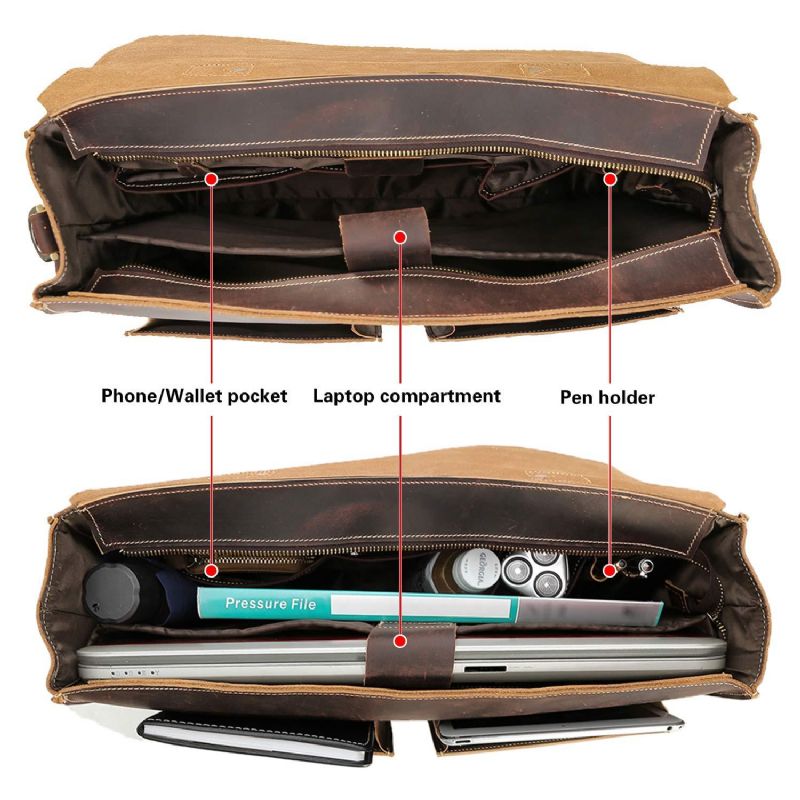 Mallette Cuir Pour Ordinateur Portable 17 Pouces