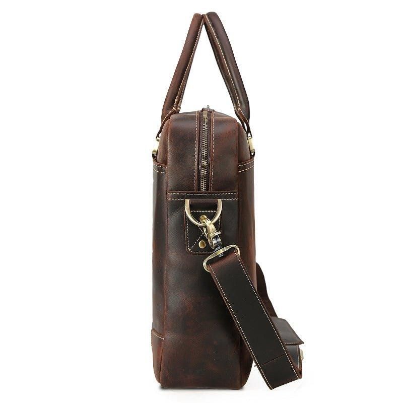 Mallette Cuir Vintage Pour Ordinateur Portable 17.3 Pouces Business