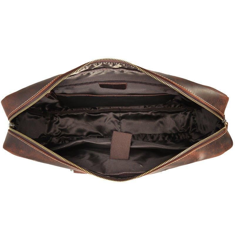 Mallette Cuir Vintage Pour Ordinateur Portable 17.3 Pouces Business