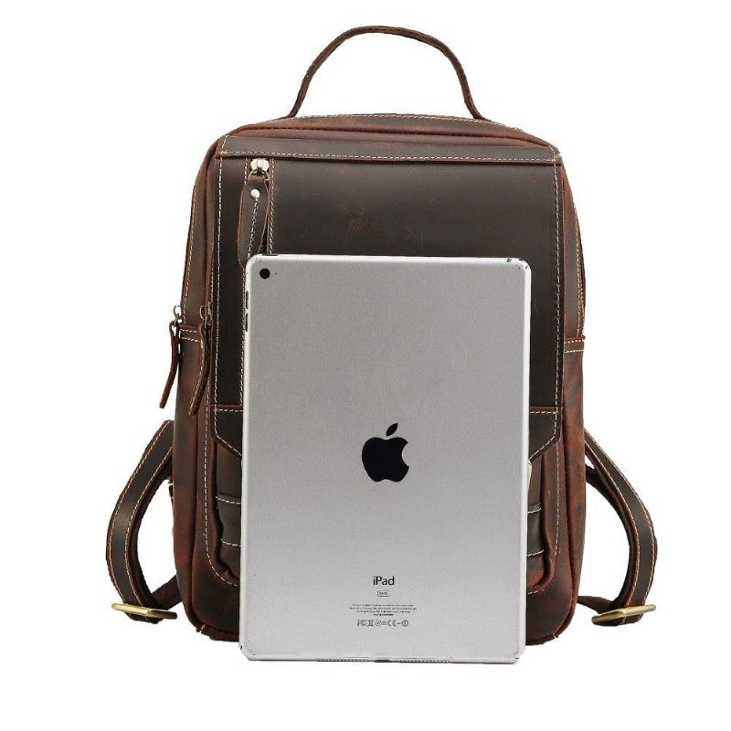 Petit Sac À Dos Convertible Cuir Pour Hommes Vintage