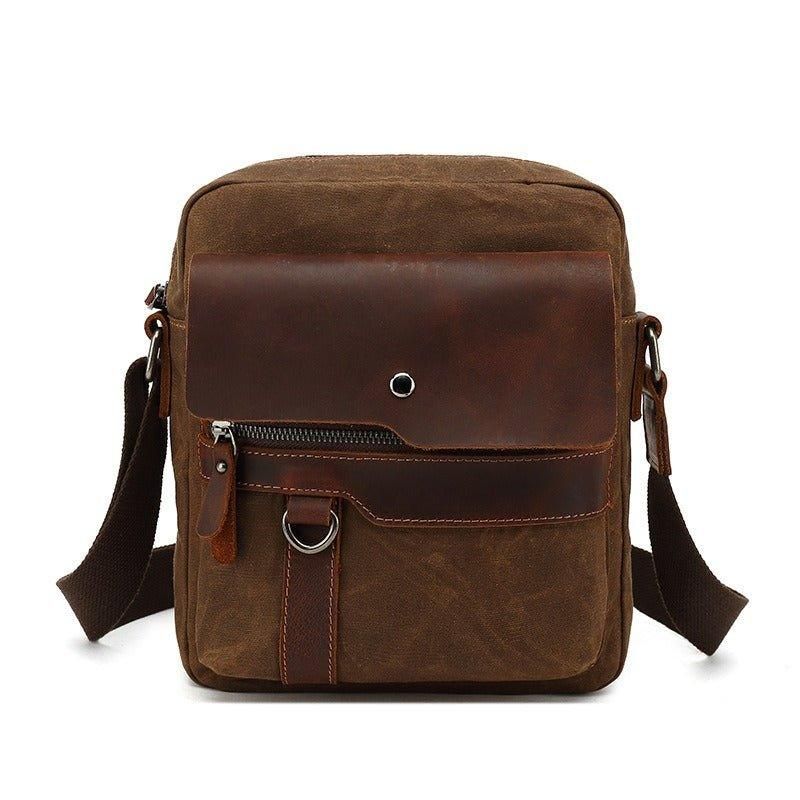 Petit Sac Messager À Bandoulière Toile Pour Homme