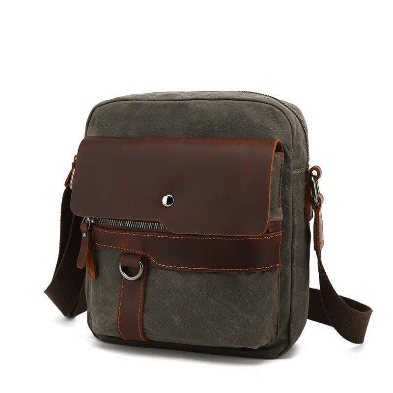 Petit Sac Messager À Bandoulière Toile Pour Homme