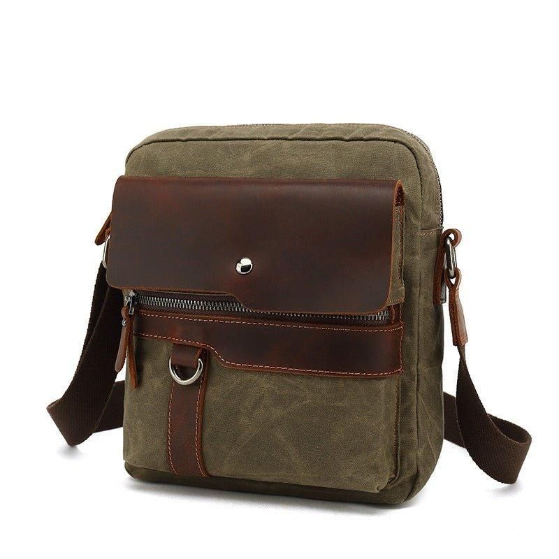 Petit Sac Messager À Bandoulière Toile Pour Homme