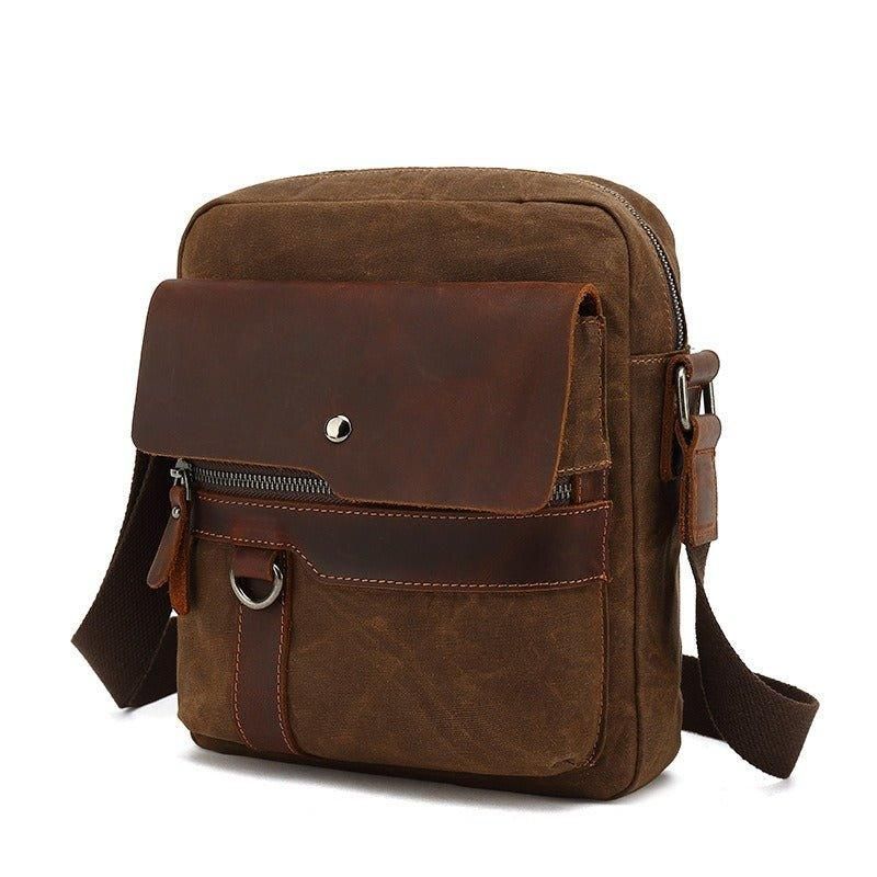 Petit Sac Messager À Bandoulière Toile Pour Homme
