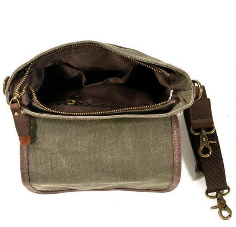Petit Sac Messager Toile Bandoulière Vintage