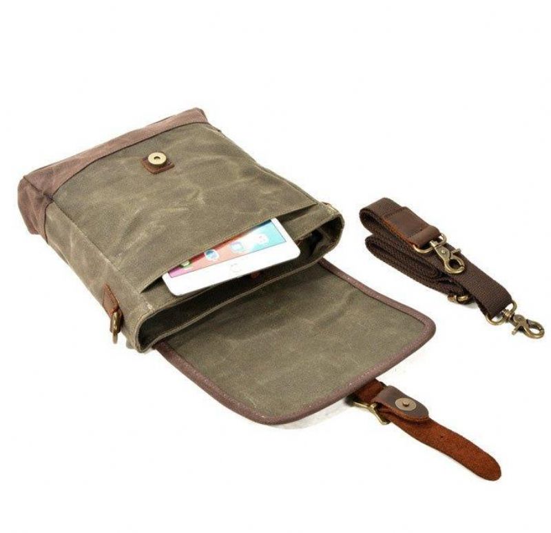 Petit Sac Messager Toile Bandoulière Vintage