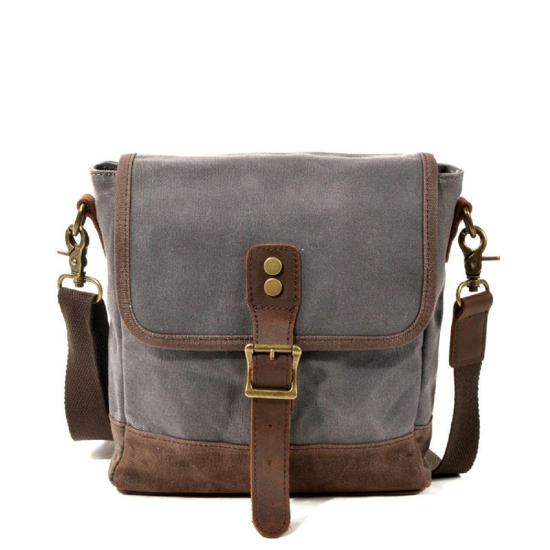 Petit Sac Messager Toile Bandoulière Vintage