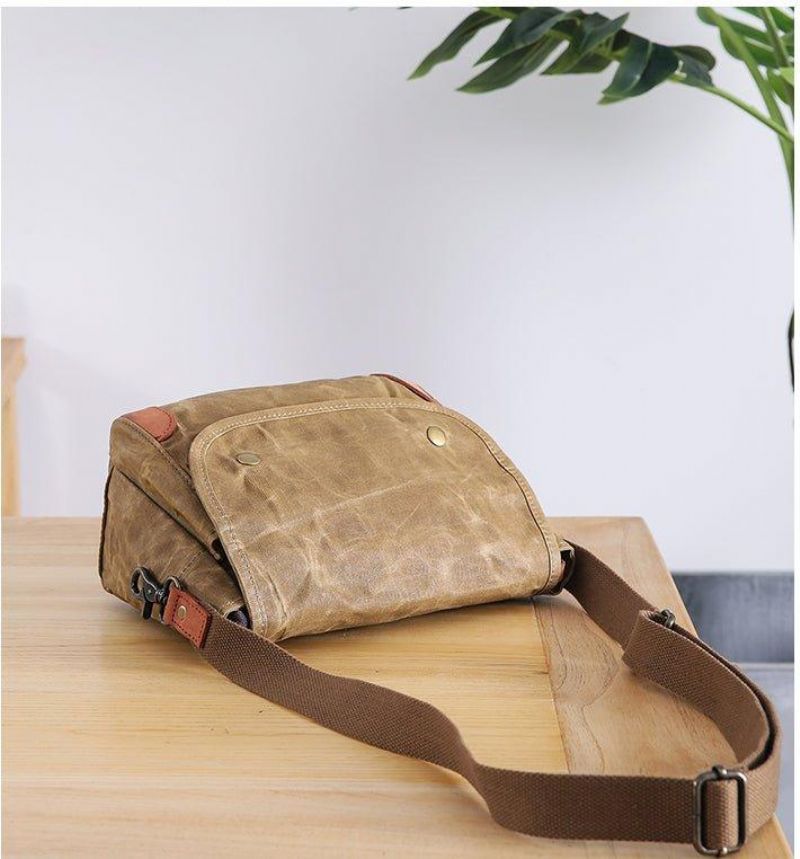 Petit Sac Messager Toile Cirée Pour Homme