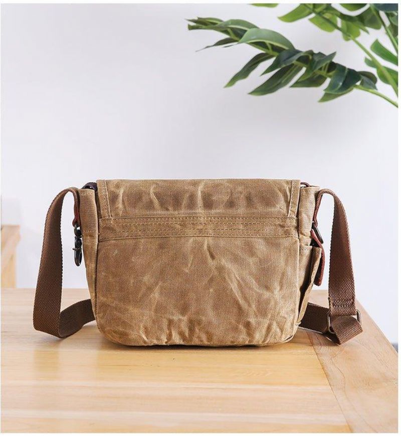Petit Sac Messager Toile Cirée Pour Homme