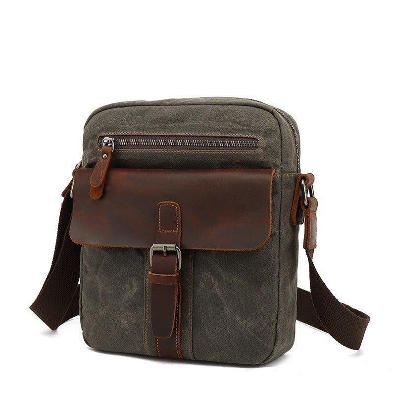 Petit Sac Messager Toile Cirée Vintage