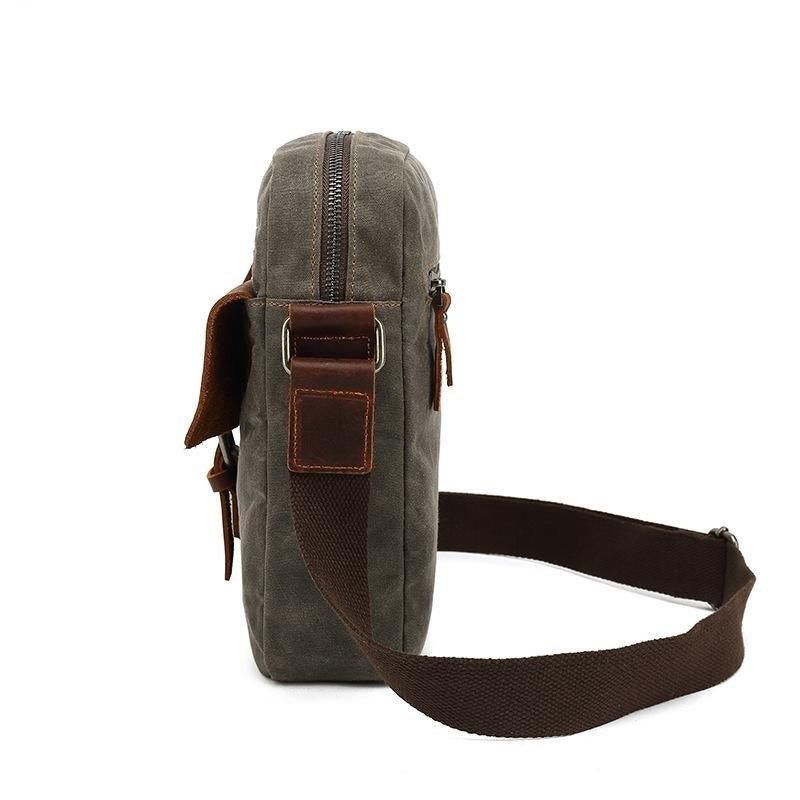 Petit Sac Messager Toile Cirée Vintage