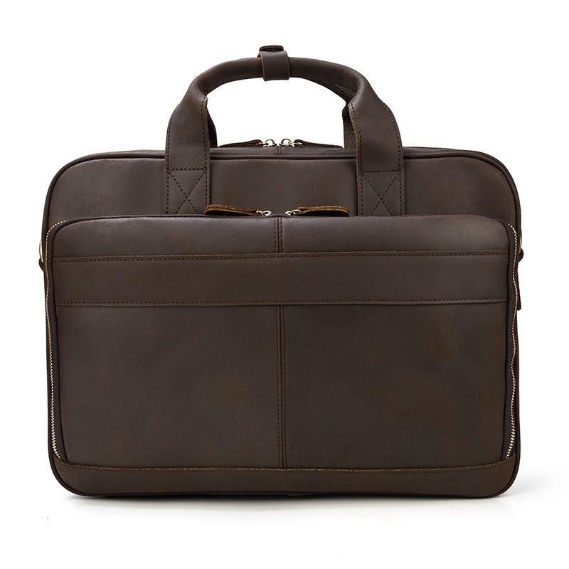 Porte-documents Cuir Pour Ordinateur Portable Marron 15 Pouces
