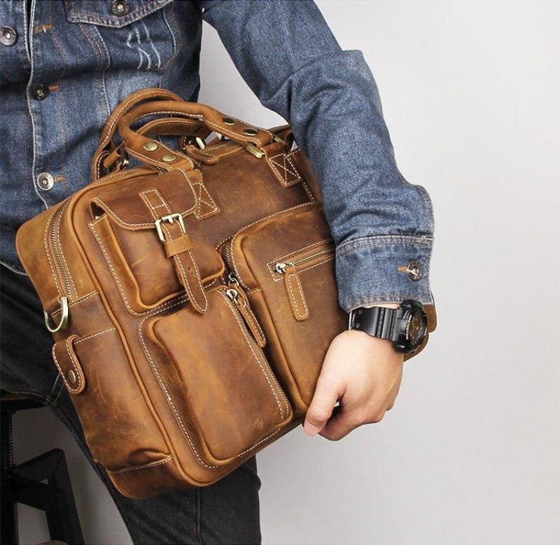 Porte-documents Cuir Vintage Pour Hommes