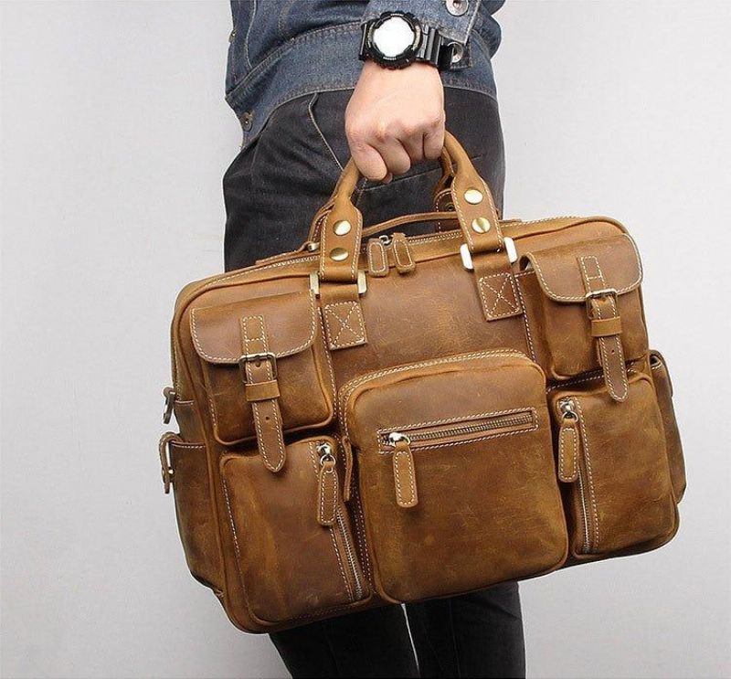 Porte-documents Cuir Vintage Pour Hommes