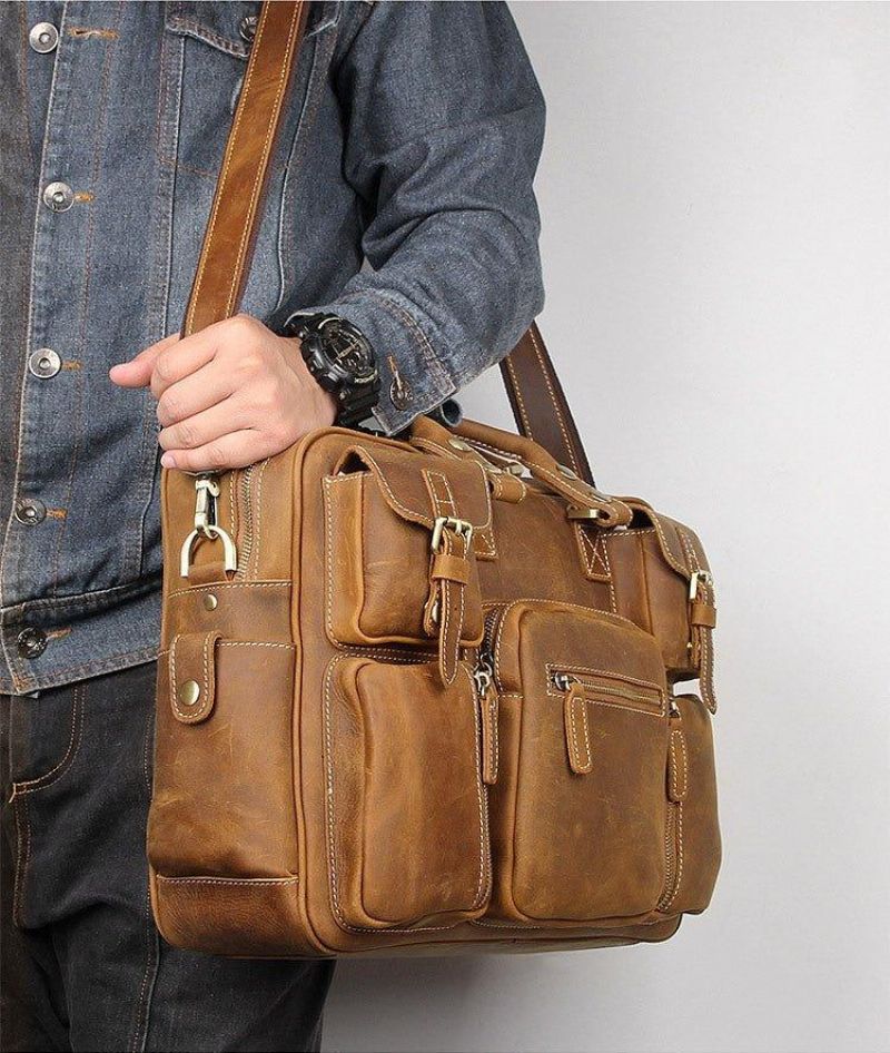 Porte-documents Cuir Vintage Pour Hommes