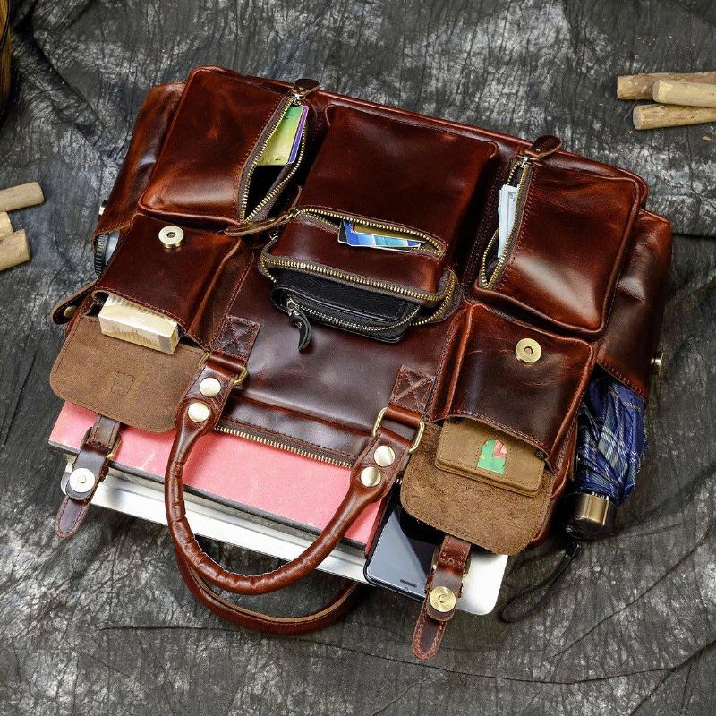 Porte-documents Cuir Vintage Pour Hommes
