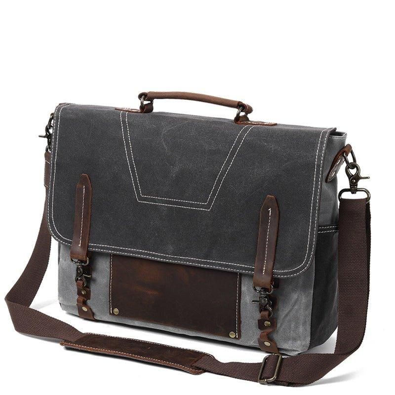 Porte-documents Toile Cirée Pour Hommes Ordinateur Portable