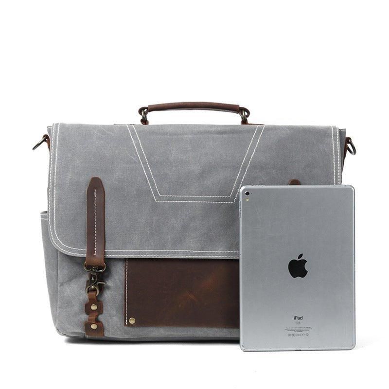 Porte-documents Toile Cirée Pour Hommes Ordinateur Portable