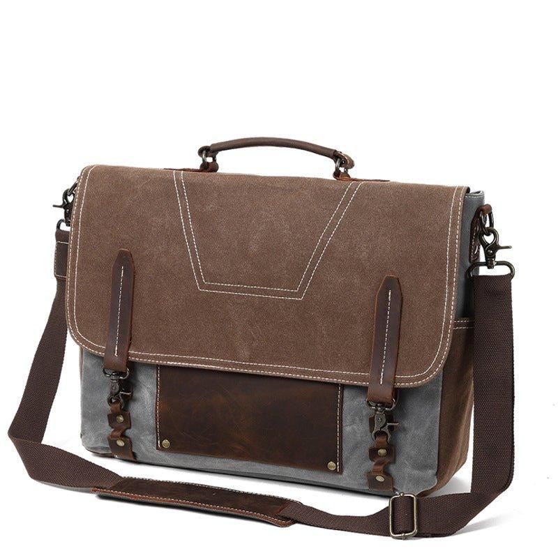 Porte-documents Toile Cirée Pour Hommes Ordinateur Portable